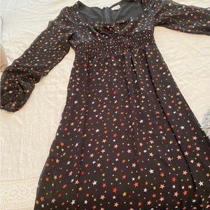 Never worn long sleeve maxi dress with slit